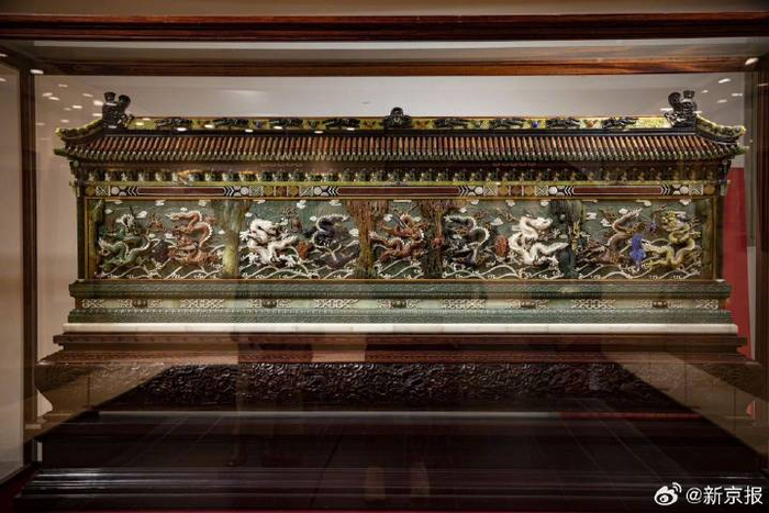 燕京八绝博物馆馆藏展品九龙壁。新京报记者 王远征 摄