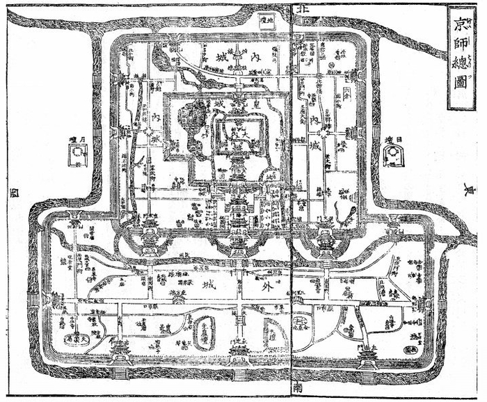 清代时日本人所绘京师总图