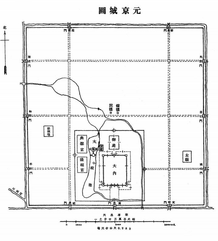 元大都城图