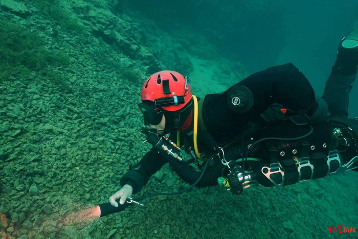 ▲韩颋生前的潜水照