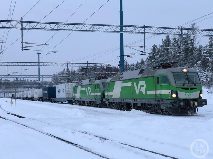 ▲中欧班列（合肥）行驶在海外。受访者供图 