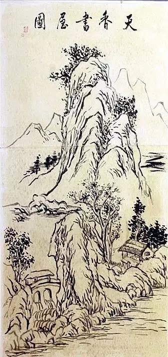 (左图:《天香书屋图》临摹本)