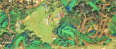 竹林七贤图（中国画） 仇英 资料图片