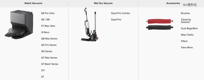 图：石头科技海外产品线