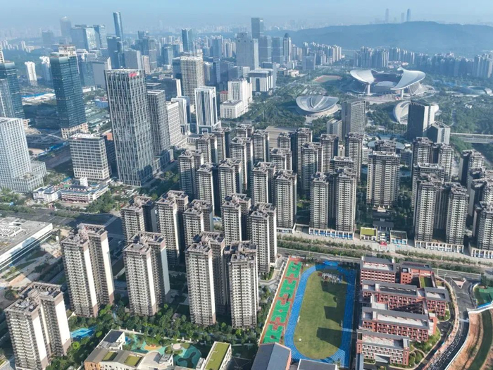 学青会运动员村全貌。