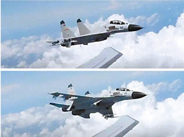 图片说明：美国防部日前发布解放军战机拦截美军P-8A反潜巡逻机相关视频截图。中国国防部20日予以驳斥。