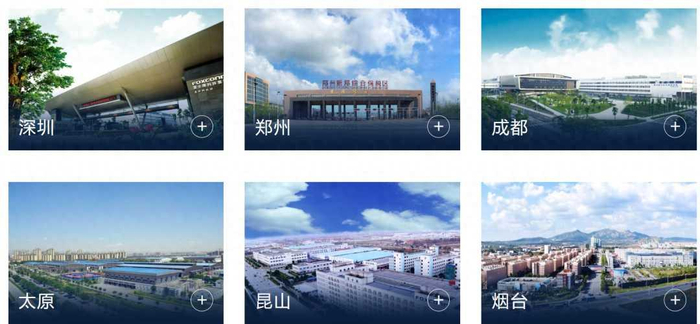 富士康主要园区 来源：企业官网