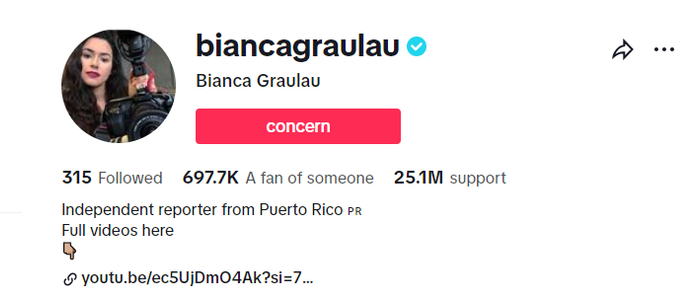 图注：TikTok媒体账号@Bianca Graulau（来源：TikTok）