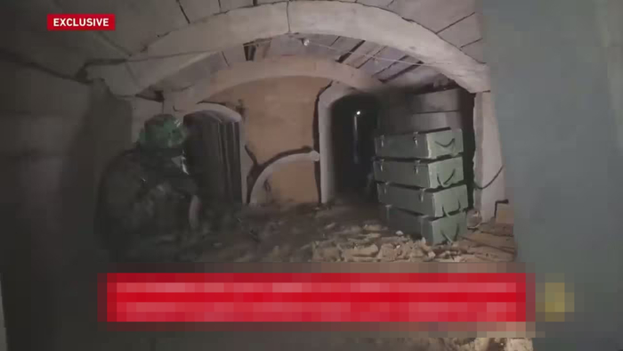 ▲哈马斯地道内部