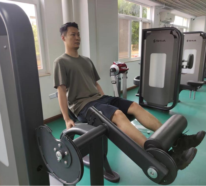 下肢力量训练。郭晓宇 摄