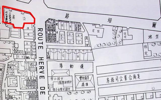 合记公寓位置图，来源：《上海市行号路图录》1940年