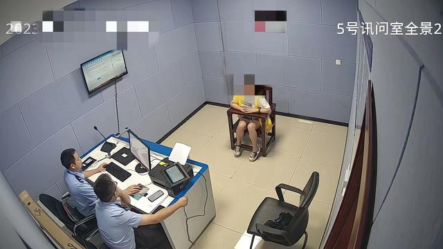 石门警方对犯罪嫌疑人进行审讯。  图源：石门县公安局