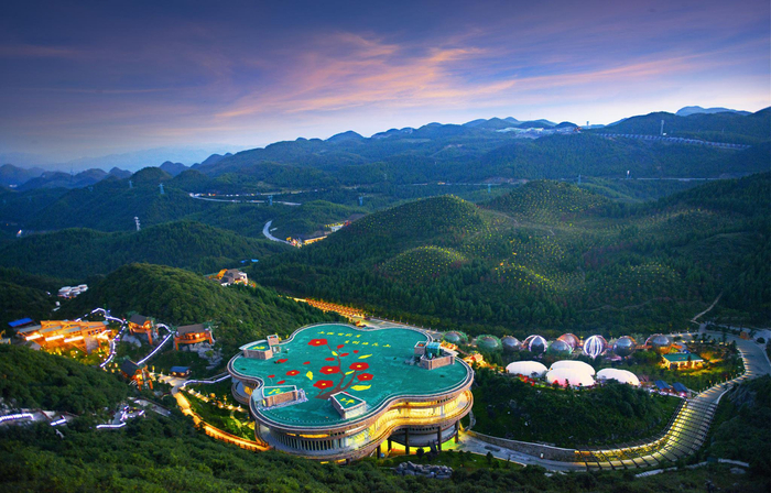 梅花山景区一角。