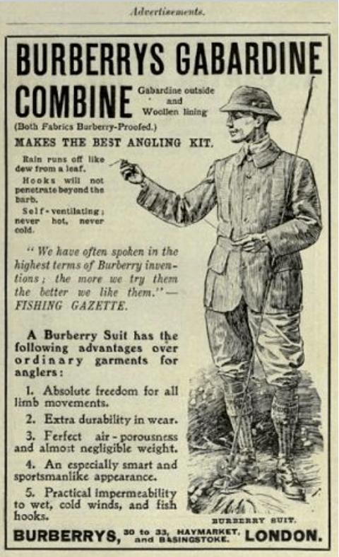 1908年Burberry Gabardine服装广告