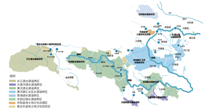 图1　黄河流域青海段生态安全格局示意图