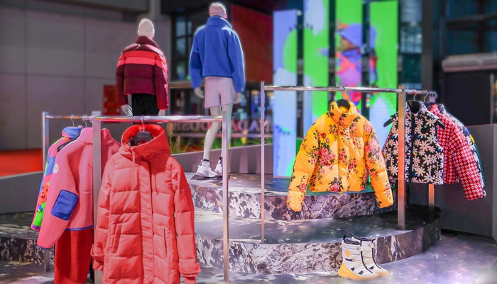 进博会加拿大鹅展区的产品展示。（图片由受访企业提供）