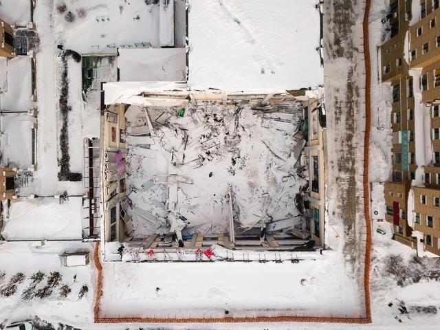 11月7日，发生屋顶坍塌事故的黑龙江省桦南县悦城体育俱乐部。新华社记者 陈益宸 摄