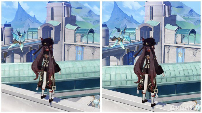 （左边：开启超分前VS右边：开启超分后，明显右边更高清和立体）