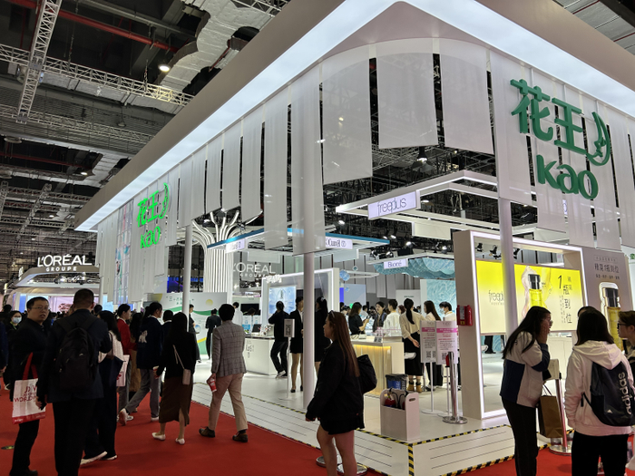 花王展台。