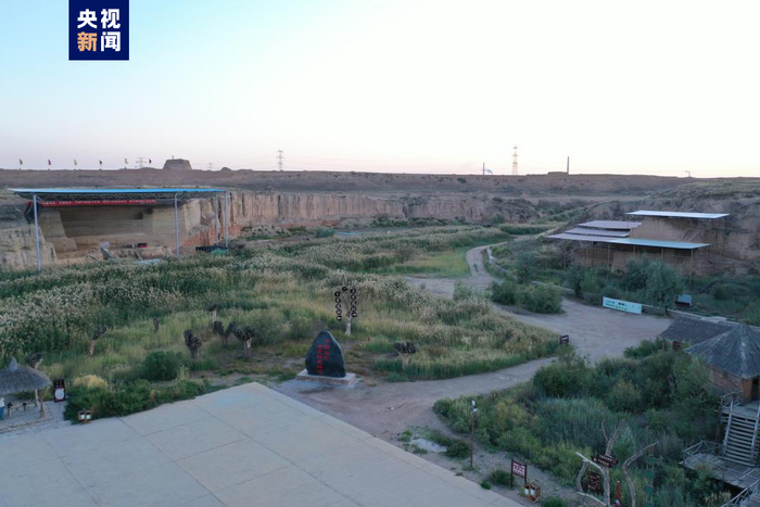 △水洞沟遗址第1、2地点航拍