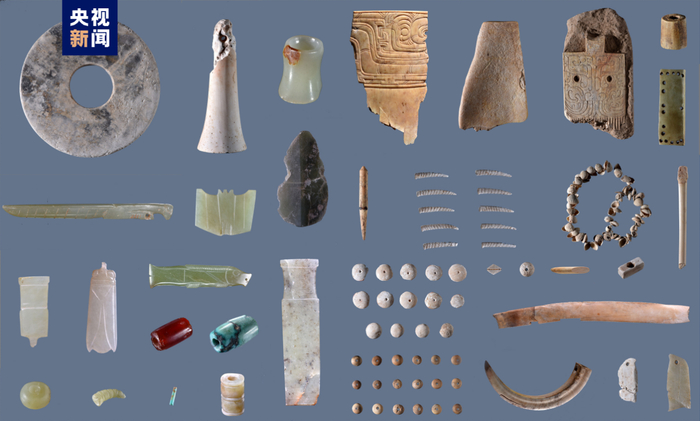 △姚河塬墓地出土骨角牙蚌器及出土玉器