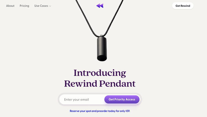 Rewind Pendant