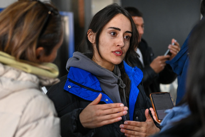 11月6日，法里扎·梅拉利硕耶娃向记者分享新疆之行的感受。新华社记者丁磊 摄