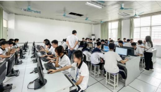 广东惠州中小学依托视联医疗心理健康服务平台开展心理测评。（图片由当地学校提供）