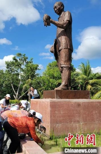 非洲多国农业官员在三亚插秧缅怀袁隆平|三亚市|中非|王晓斌_新浪新闻