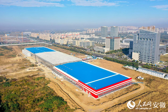 淮南高新区新能源汽车及装备制造产业园。人民网记者 陈若天摄