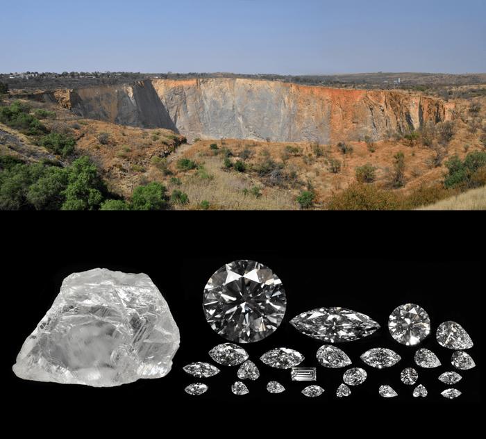 库里南钻石矿场及矿石