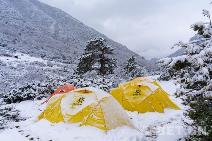 图为雪后的珠峰东坡嘎玛沟由活动主办方供图
