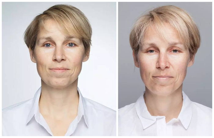 ▲左：睡8小时的状态  右： 睡6小时的状态