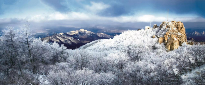 △烟台昆嵛山雾凇雪景