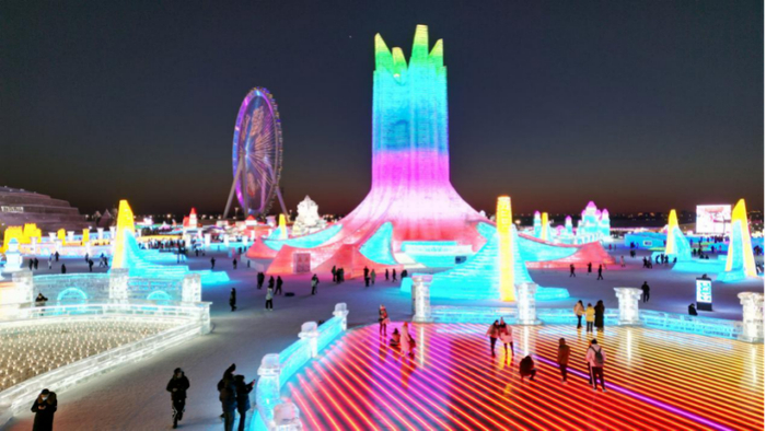 △哈尔滨的冰雕