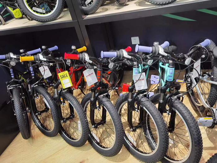 中高档自行车价格不菲，一辆儿童款的山地车都要几千元