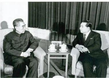 ·?1974年,周总理接见池田(右)。