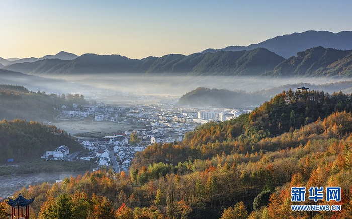   潜山市官庄镇景色。新华网发（吴志和 摄）