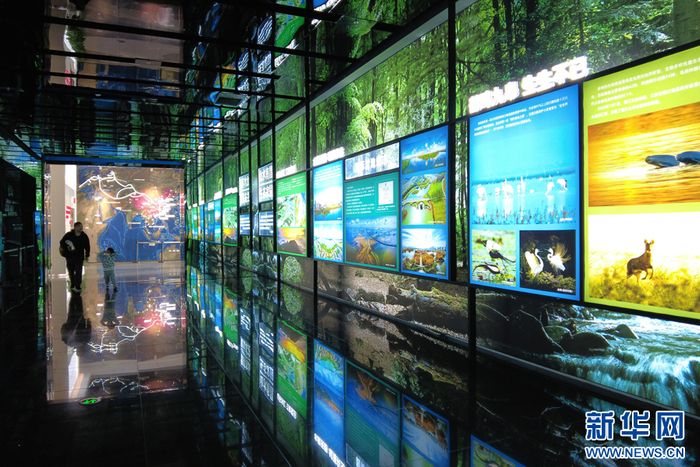 游客们在南昌市规划展示中心内参观。新华网发 谭茜予 摄pagebreak