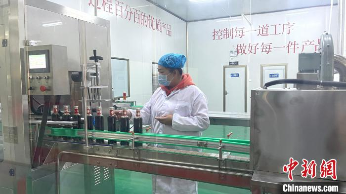 若羌红枣醋生产车间。潘琦 　摄
