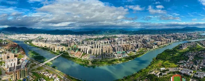 ▲河源市区航拍图