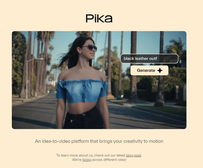 图片来源：Pika官网截图