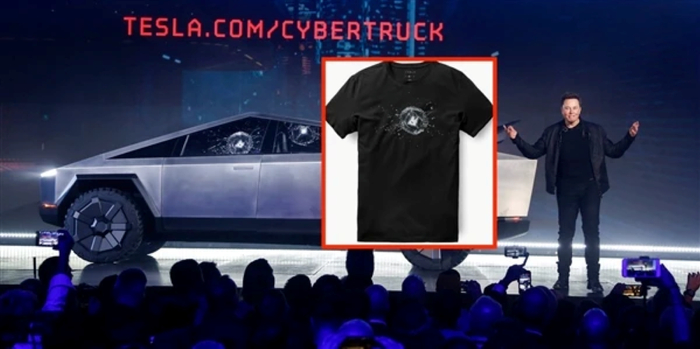 Cybertruck发布“翻车”后，特斯拉官方自黑推出文化衫