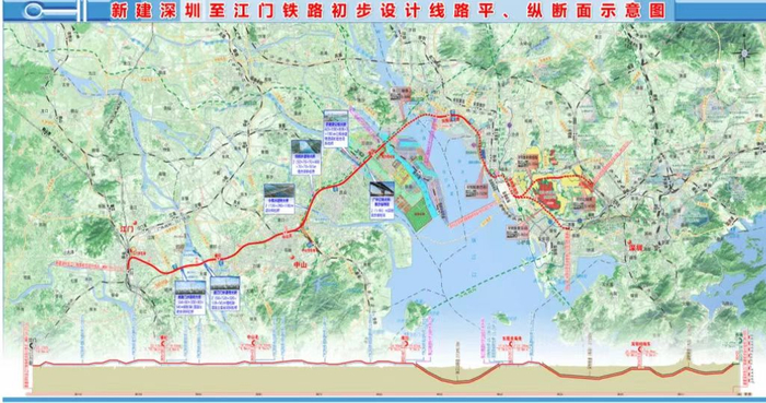 ▲深江铁路线路图，仅供参考，以最终建成为准