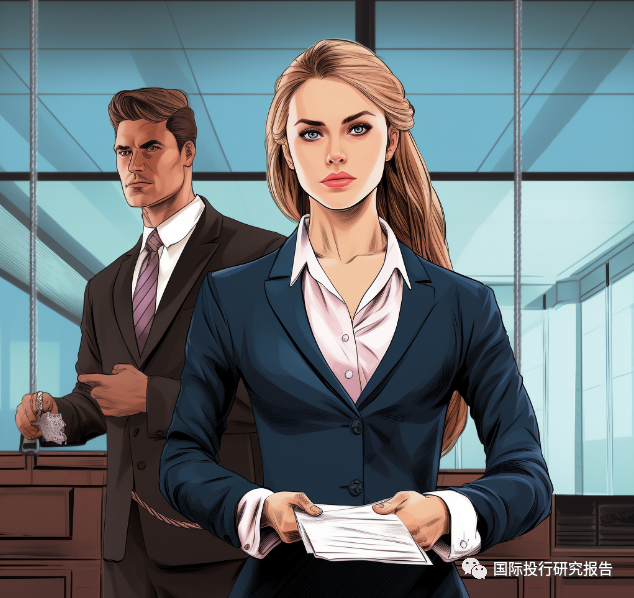 MID 图 A female employer has taken a male employer to court. 图文无关