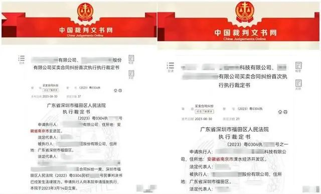 ▲&nbsp;网传的《执行裁定书》