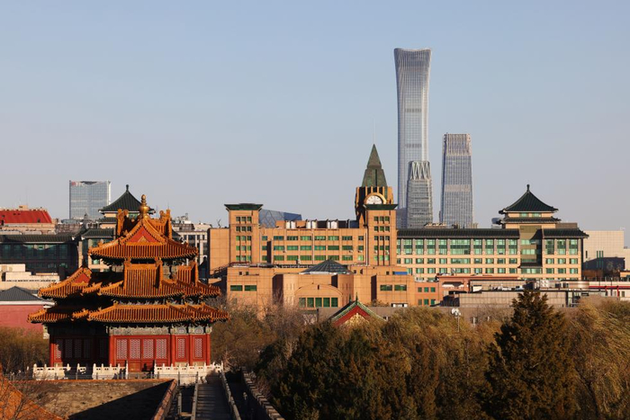 11月29日拍摄的故宫和北京城市建筑.新华社记者邢广利摄