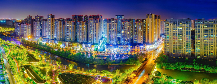 江安河活力新潮消费带 图片来源：成都市温江区提供