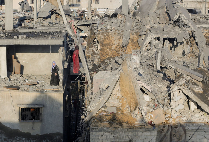 ▲汗尤尼斯的建筑大量被战火摧毁