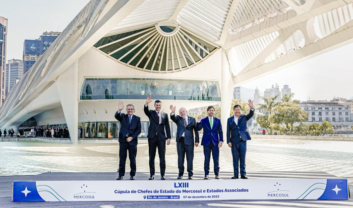 △当地时间12月7日，南共市领导人会议在巴西里约热内卢举行。